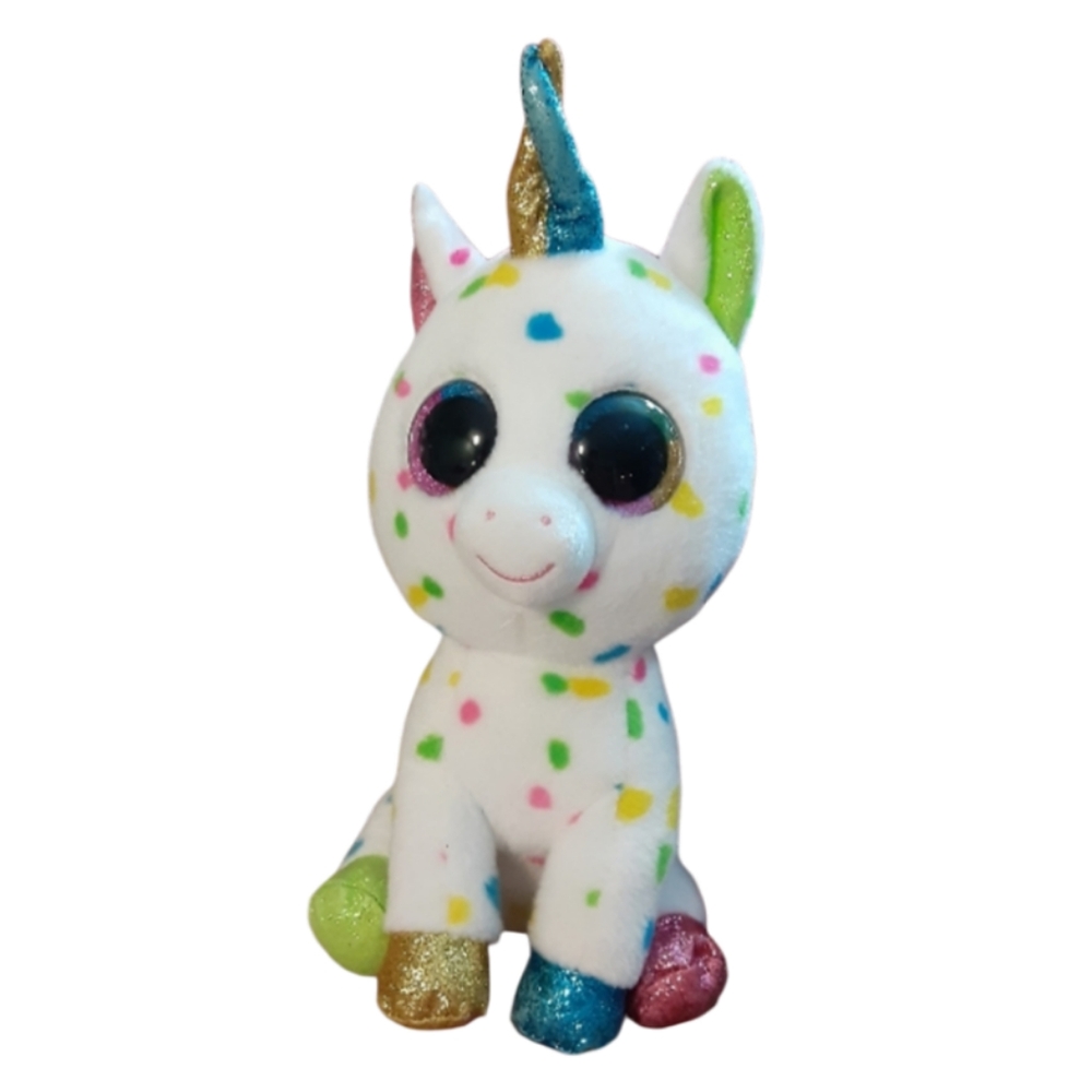 6/$15 TY Beanie Valve HARMONIE the Speckled Unicorn Plush without Swing Tag.